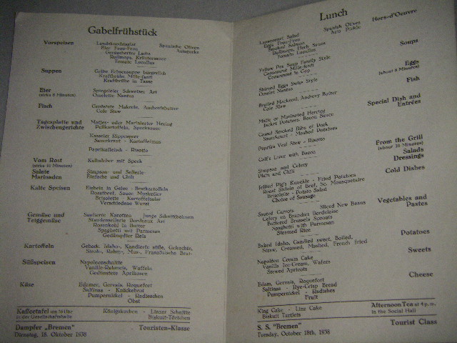 画像2: 1938年レストランメニュー「MARIENBURG」ドイツ戦前